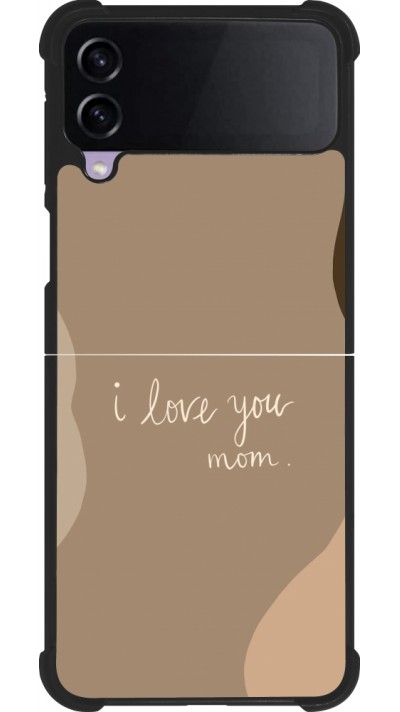 Samsung Galaxy Z Flip3 5G Case Hülle - Silikon schwarz Mom 2024 I love you Mom