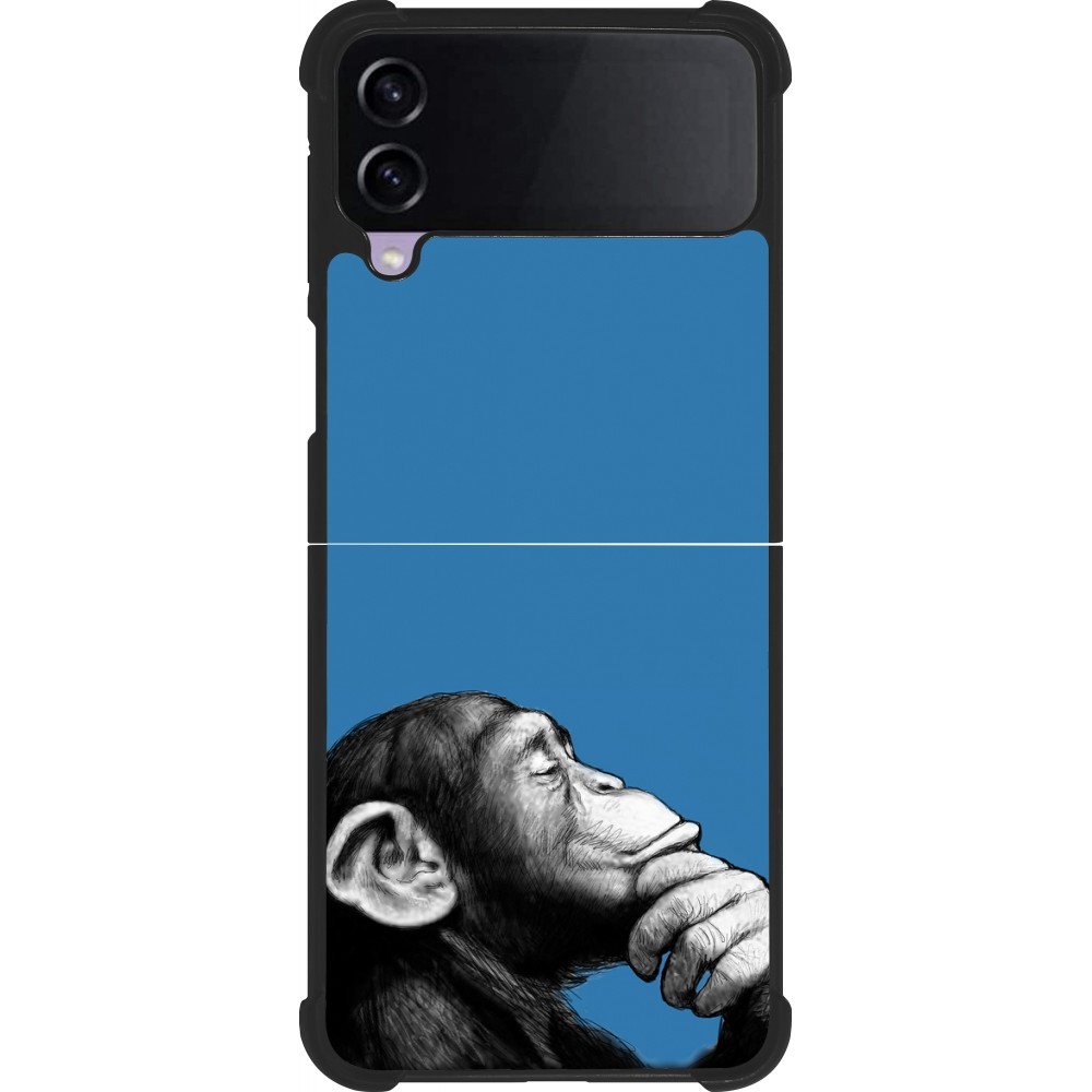 Samsung Galaxy Z Flip3 5G Case Hülle - Silikon schwarz Monkey Pop Art