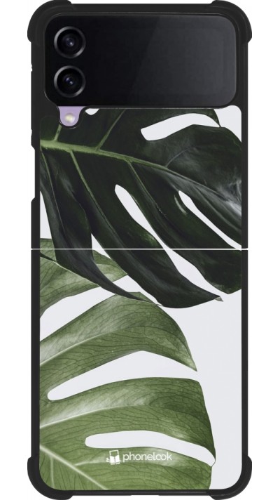 Samsung Galaxy Z Flip3 5G Case Hülle - Silikon schwarz Monstera Plant