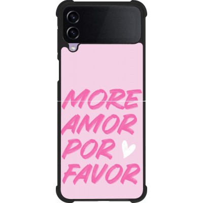 Coque Samsung Galaxy Z Flip3 5G - Silicone rigide noir More amor porfavor