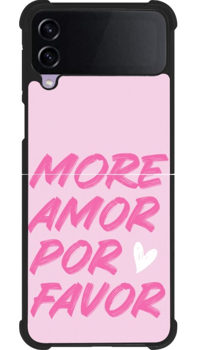 Coque Samsung Galaxy Z Flip3 5G - Silicone rigide noir More amor porfavor