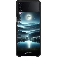 Coque Samsung Galaxy Z Flip3 5G - Silicone rigide noir Night Sky View