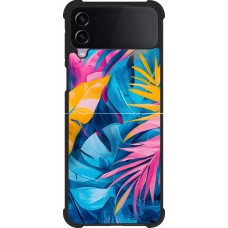 Samsung Galaxy Z Flip3 5G Case Hülle - Silikon schwarz Palms Blue