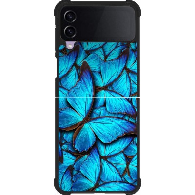 Samsung Galaxy Z Flip3 5G Case Hülle - Silikon schwarz Papillon bleu