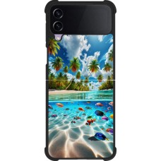 Samsung Galaxy Z Flip3 5G Case Hülle - Silikon schwarz Strandparadies