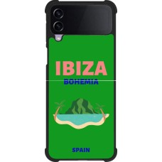 Coque Samsung Galaxy Z Flip3 5G - Silicone rigide noir Pop Summer Destination Ibiza