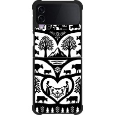 Coque Samsung Galaxy Z Flip3 5G - Silicone rigide noir Poya Suisse 2
