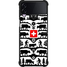 Coque Samsung Galaxy Z Flip3 5G - Silicone rigide noir Poya Suisse 3