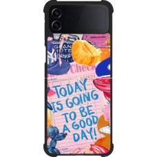 Coque Samsung Galaxy Z Flip3 5G - Silicone rigide noir Preppy Today is Going to be a good day