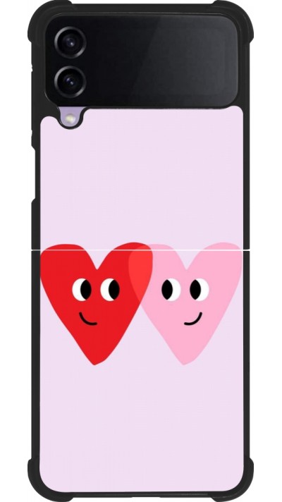 Coque Samsung Galaxy Z Flip3 5G - Silicone rigide noir Saint Valentines Day 26 Heart