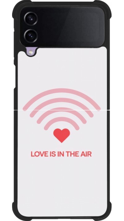 Coque Samsung Galaxy Z Flip3 5G - Silicone rigide noir Saint Valentines Day 26 Love is in the air