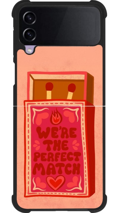 Coque Samsung Galaxy Z Flip3 5G - Silicone rigide noir Saint Valentines Day 26 Perfect Match