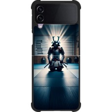 Samsung Galaxy Z Flip3 5G Case Hülle - Silikon schwarz Samurai im Gebet