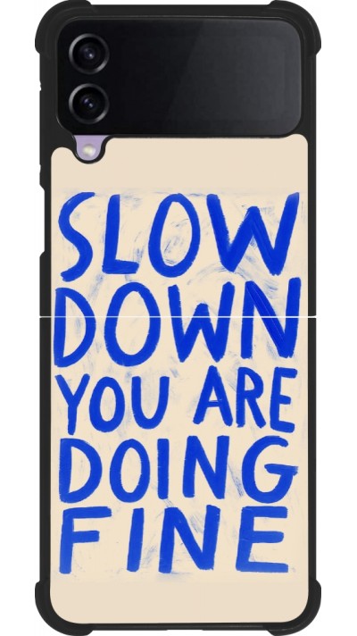 Coque Samsung Galaxy Z Flip3 5G - Silicone rigide noir Slow down 2026