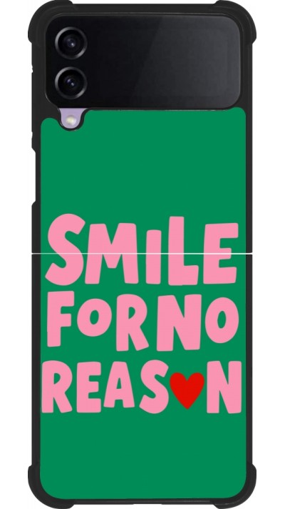 Coque Samsung Galaxy Z Flip3 5G - Silicone rigide noir Smile for no reason 2026