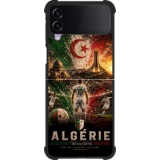 Coque Samsung Galaxy Z Flip3 5G - Silicone rigide noir Football Algérie splash 2026