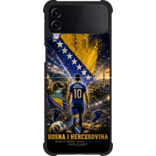 Coque Samsung Galaxy Z Flip3 5G - Silicone rigide noir Football Bosnie-Herzégovine splash 2026