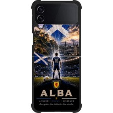 Coque Samsung Galaxy Z Flip3 5G - Silicone rigide noir Football Écosse splash 2026