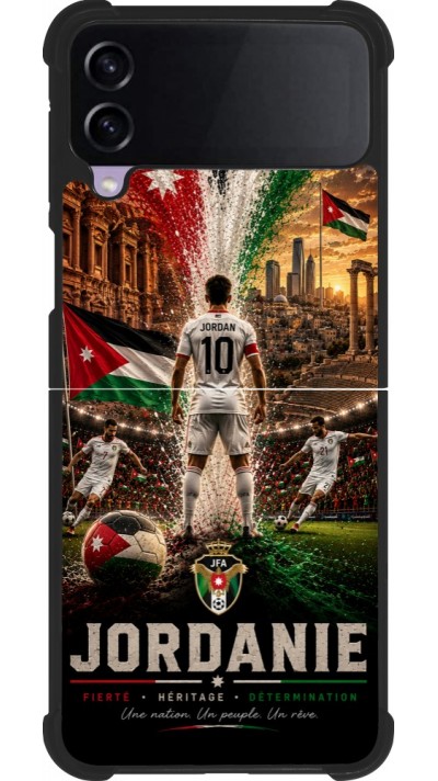 Coque Samsung Galaxy Z Flip3 5G - Silicone rigide noir Football Jordanie splash 2026