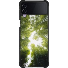 Coque Samsung Galaxy Z Flip3 5G - Silicone rigide noir Spring 23 forest blue sky