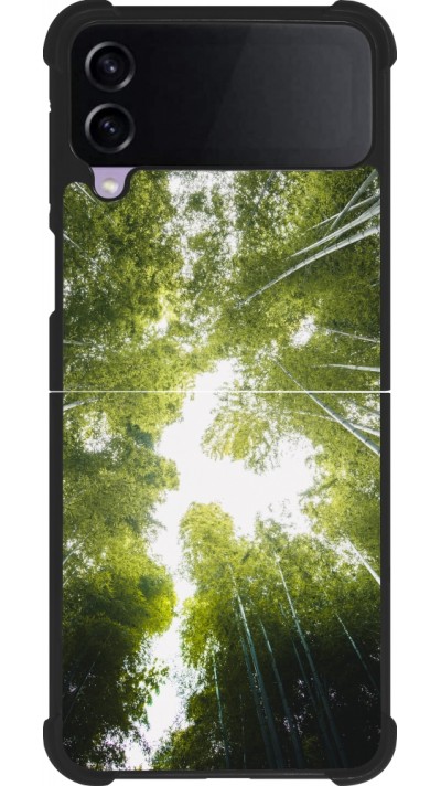 Coque Samsung Galaxy Z Flip3 5G - Silicone rigide noir Spring 23 forest blue sky