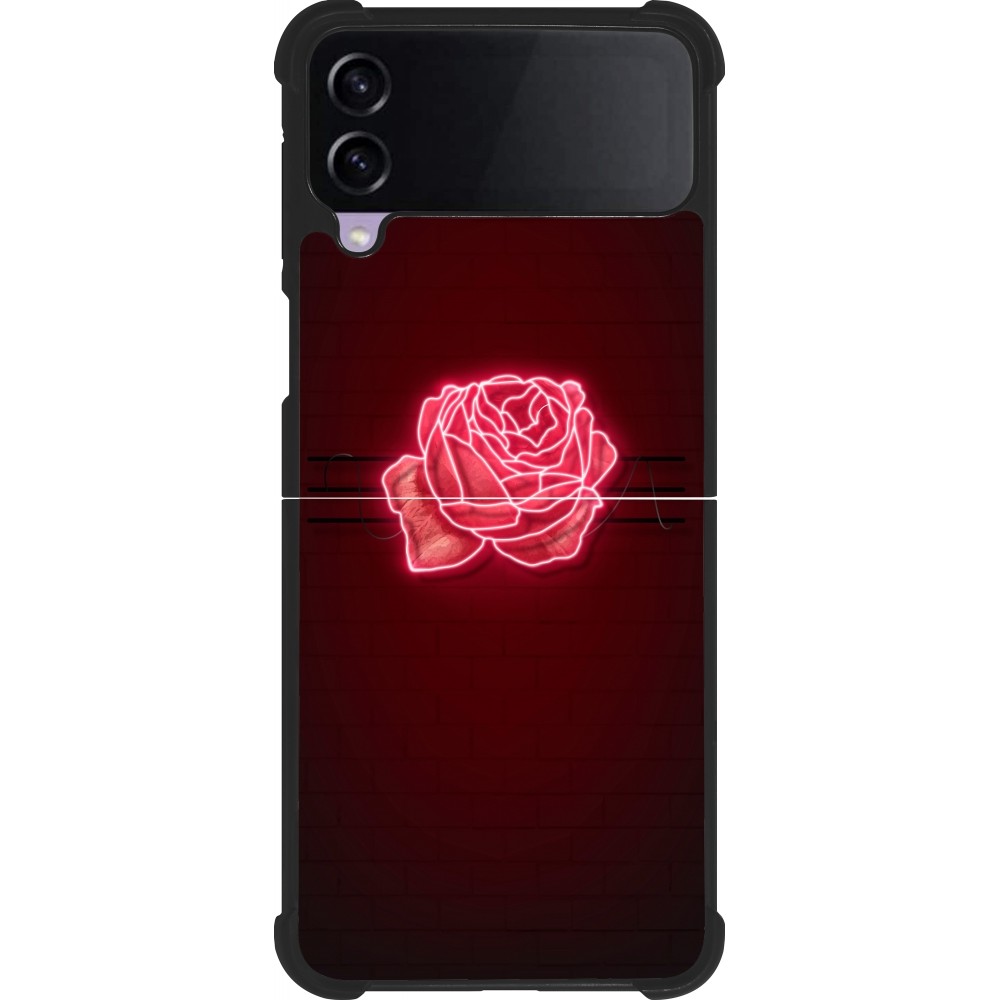 Samsung Galaxy Z Flip3 5G Case Hülle - Silikon schwarz Spring 23 neon rose