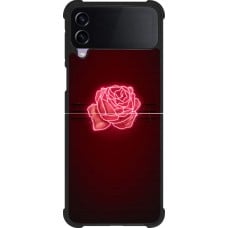 Coque Samsung Galaxy Z Flip3 5G - Silicone rigide noir Spring 23 neon rose