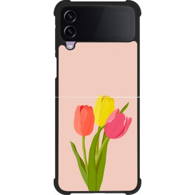 Samsung Galaxy Z Flip3 5G Case Hülle - Silikon schwarz Spring 23 tulip trio