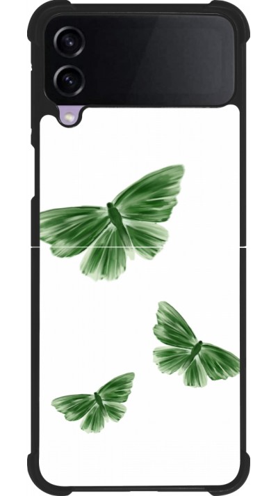 Coque Samsung Galaxy Z Flip3 5G - Silicone rigide noir Butterflies 2026
