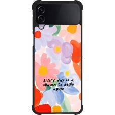 Coque Samsung Galaxy Z Flip3 5G - Silicone rigide noir Every day is a chance Spring 2026