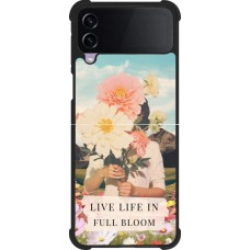 Coque Samsung Galaxy Z Flip3 5G - Silicone rigide noir Live life in full moon Spring 2026