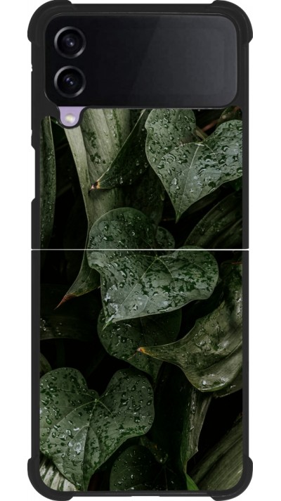 Coque Samsung Galaxy Z Flip3 5G - Silicone rigide noir Spring 23 fresh plants