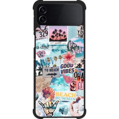 Coque Samsung Galaxy Z Flip3 5G - Silicone rigide noir Summer 20 collage