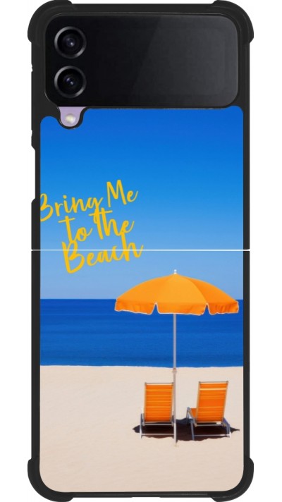 Coque Samsung Galaxy Z Flip3 5G - Silicone rigide noir Summer 2025 Bring me to the beach