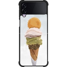 Coque Samsung Galaxy Z Flip3 5G - Silicone rigide noir Summer 2025 Cornet