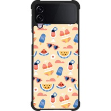 Samsung Galaxy Z Flip3 5G Case Hülle - Silikon schwarz Pattern Summer 2026