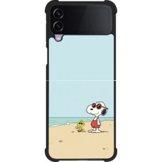 Samsung Galaxy Z Flip3 5G Case Hülle - Silikon schwarz Snoopy on the beach Summer 2026