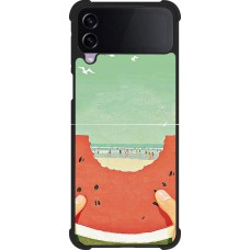 Samsung Galaxy Z Flip3 5G Case Hülle - Silikon schwarz Views through a watermelon Summer 2026