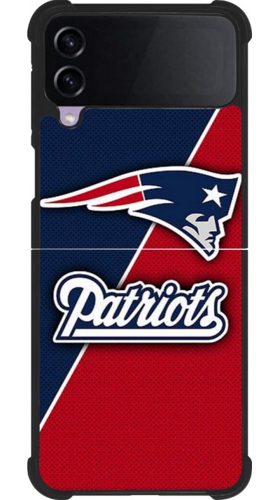 Coque Samsung Galaxy Z Flip3 5G - Silicone rigide noir Super Bowl 26 Patriots 1