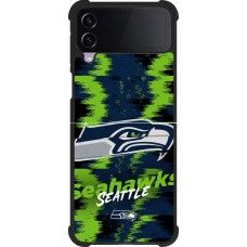 Coque Samsung Galaxy Z Flip3 5G - Silicone rigide noir Super Bowl 26 Seattle 2
