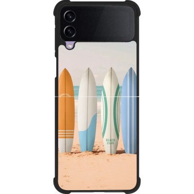 Samsung Galaxy Z Flip3 5G Case Hülle - Silikon schwarz Summer surfboard 2025