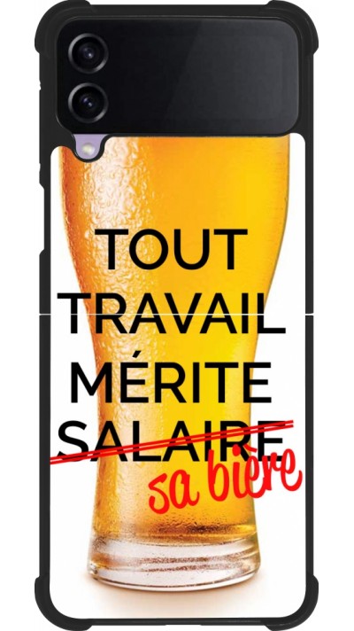 Samsung Galaxy Z Flip3 5G Case Hülle - Silikon schwarz Tout travail mérite sa bière