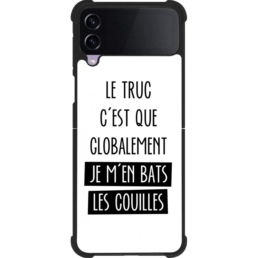 Samsung Galaxy Z Flip3 5G Case Hülle - Silikon schwarz Le truc globalement bats les couilles