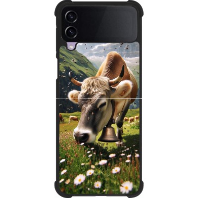 Samsung Galaxy Z Flip3 5G Case Hülle - Silikon schwarz Kuh Berg Wallis