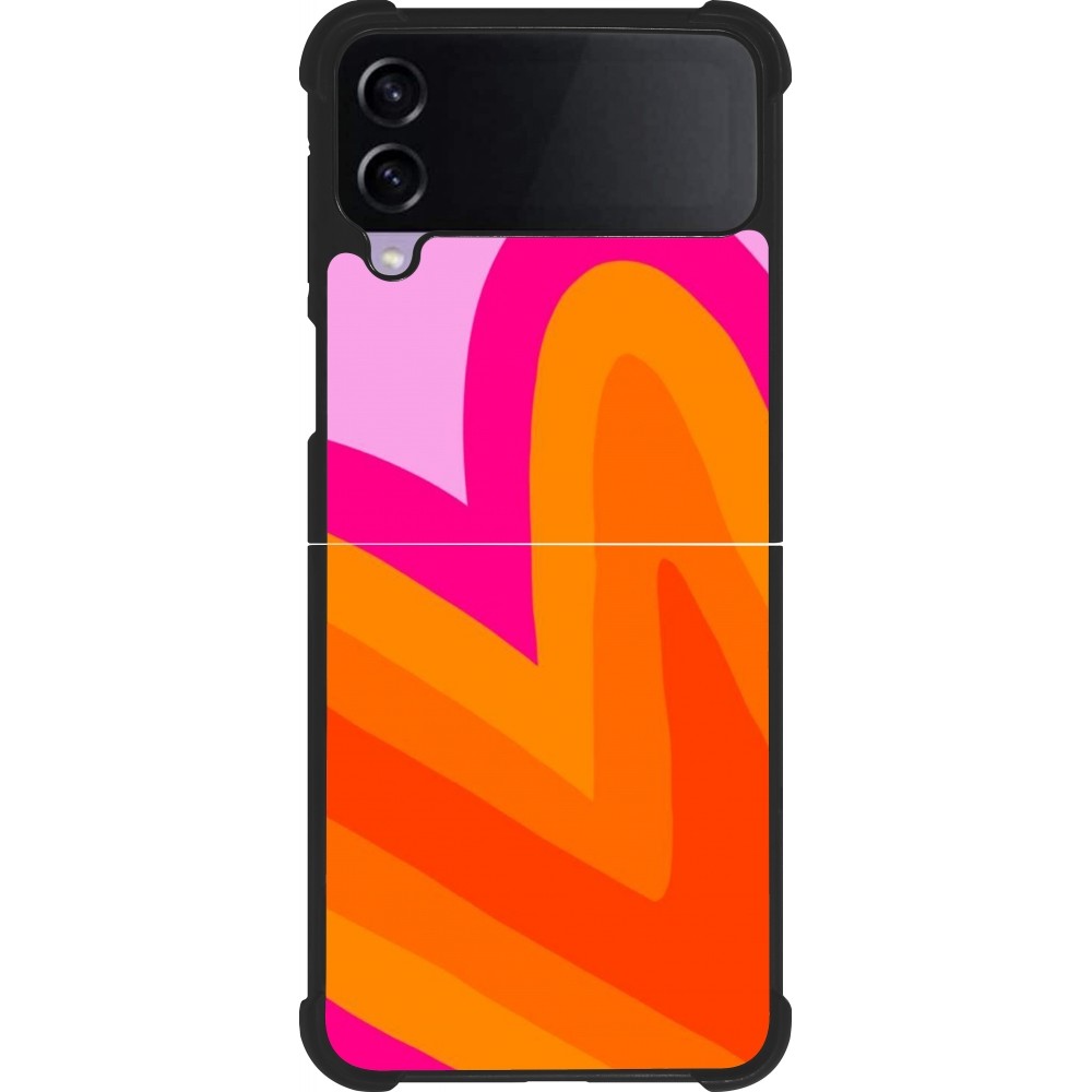Samsung Galaxy Z Flip3 5G Case Hülle - Silikon schwarz Valentine 2024 heart gradient