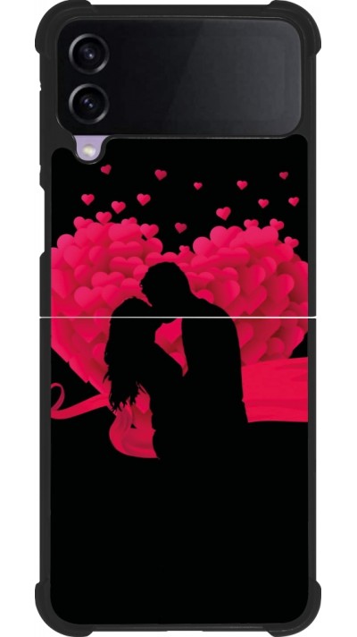 Coque Samsung Galaxy Z Flip3 5G - Silicone rigide noir Valentine 2023 passionate kiss