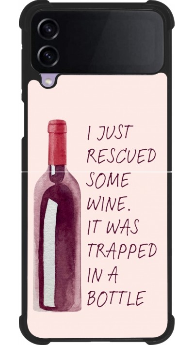 Coque Samsung Galaxy Z Flip3 5G - Silicone rigide noir I just rescued some wine