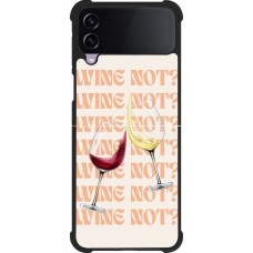 Coque Samsung Galaxy Z Flip3 5G - Silicone rigide noir Wine not