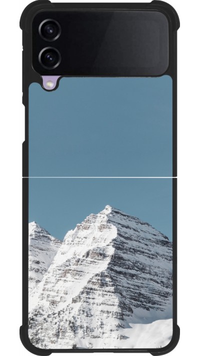 Coque Samsung Galaxy Z Flip3 5G - Silicone rigide noir Winter 22 blue sky mountain