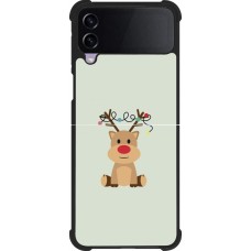 Coque Samsung Galaxy Z Flip3 5G - Silicone rigide noir Christmas 22 baby reindeer
